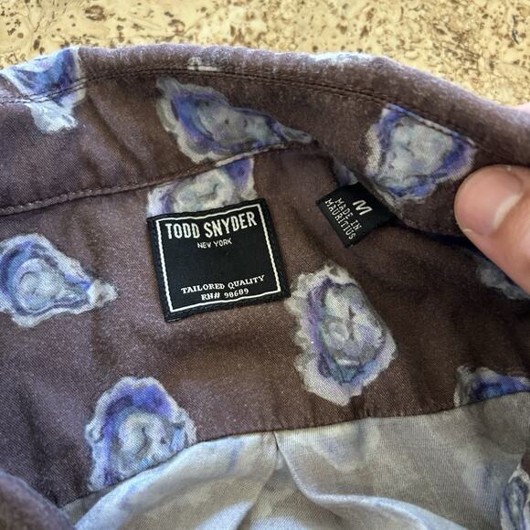 Todd Snyder Floral Camp Collar Tencel Short Sleeve Button Up Shirt Medium - Picture 3 of 6